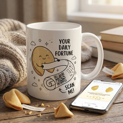 Mug Fortune Cookie - Fortune du Jour & Numéros Chanceux