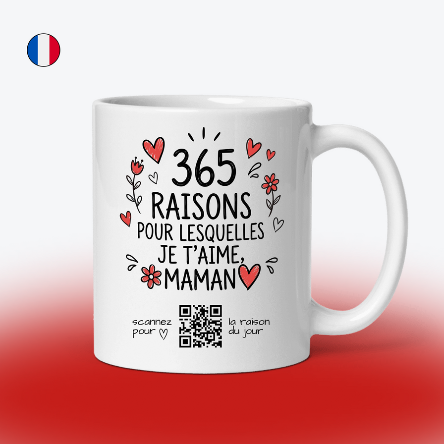 Mug "Je t'aime Maman" - 365 Messages, Un Nouveau Chaque Jour