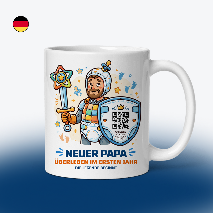 Mug Jeune Papa QR - 365 jours de la première année