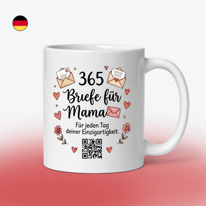 365 Briefe an Mama - Interaktive QR-Tasse, Jeden Tag eine Neue Nachricht