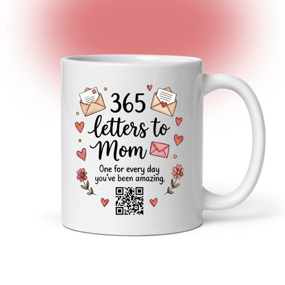 365 Briefe an Mama - Interaktive QR-Tasse, Jeden Tag eine Neue Nachricht