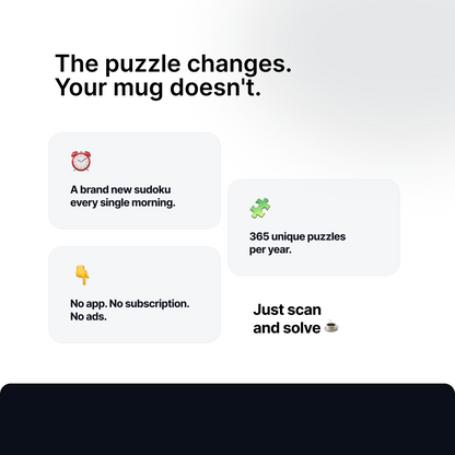 Mug Sudoku - 365 Puzzles, Un Nouveau Chaque Matin