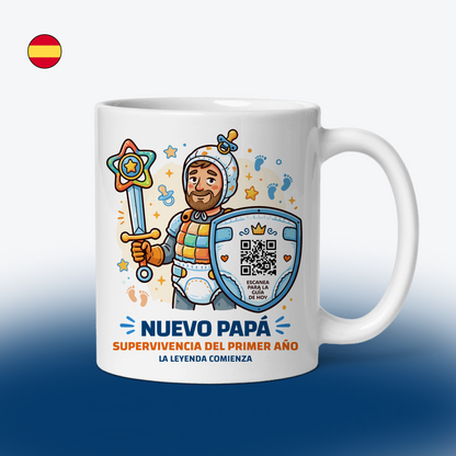 Mug Jeune Papa QR - 365 jours de la première année