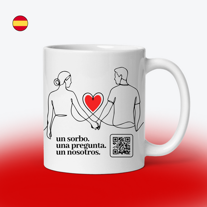 Pärchen-Tasse mit QR - 365 Fragen für jeden Tag