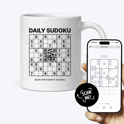Mug Sudoku QR - une nouvelle grille chaque matin