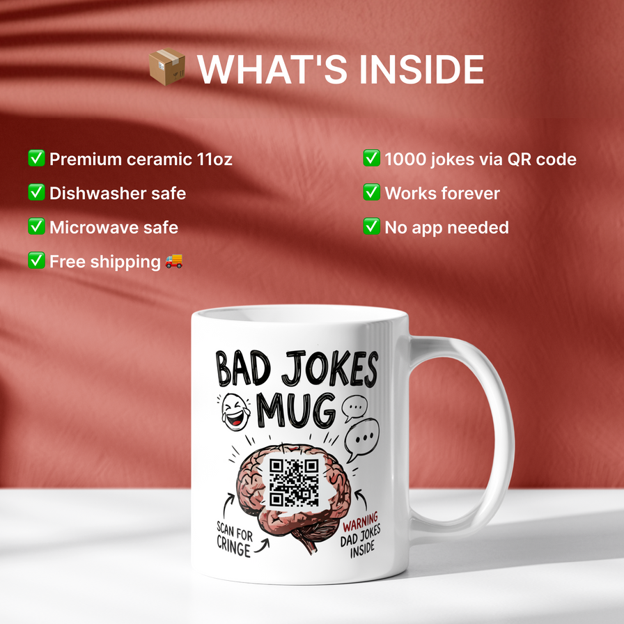 Schlechte-Witze-Tasse - 1000 Scannbare Witze, Jeden Tag ein Neuer