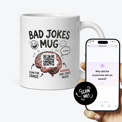 Schlechte-Witze Tasse QR - 1000 Witze fürs Büro