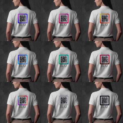 QR code colors on white polo