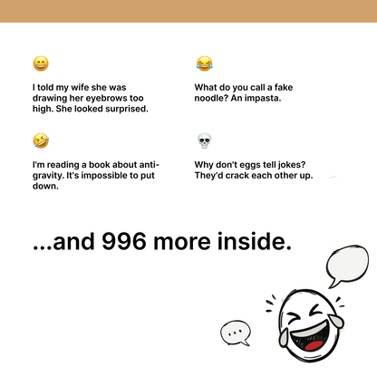 Interactive Dad Jokes Mug - 1000 Jokes via QR Code Scan