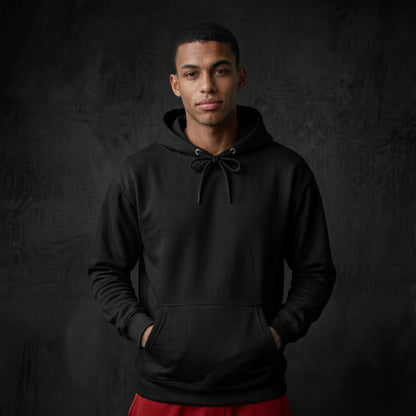 Men wearing black hoodie