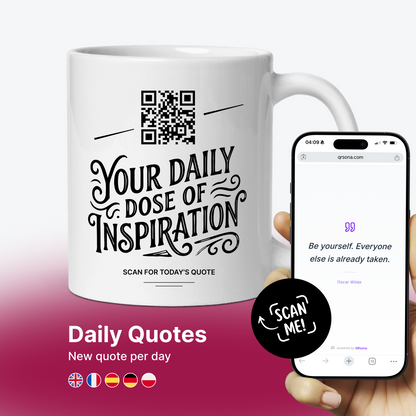 QR Code Daily Inspiration Mug: 365 Unique Morning Quotes