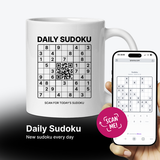 Daily Sudoku Mug - 365 Puzzles, New One Every Morning