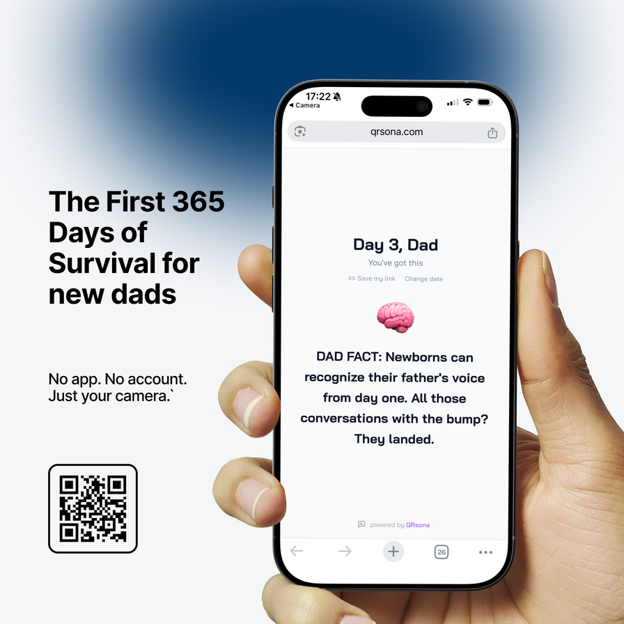 Mug Jeune Papa QR - 365 jours de la première année