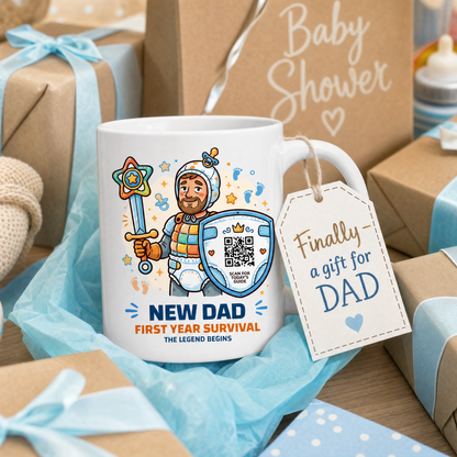 Mug Jeune Papa QR - 365 jours de la première année