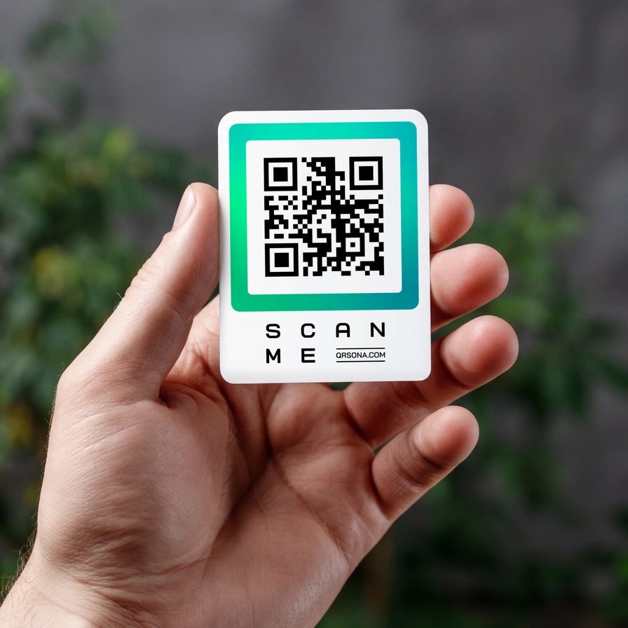 Qrsona QR Code Sticker - Green Style