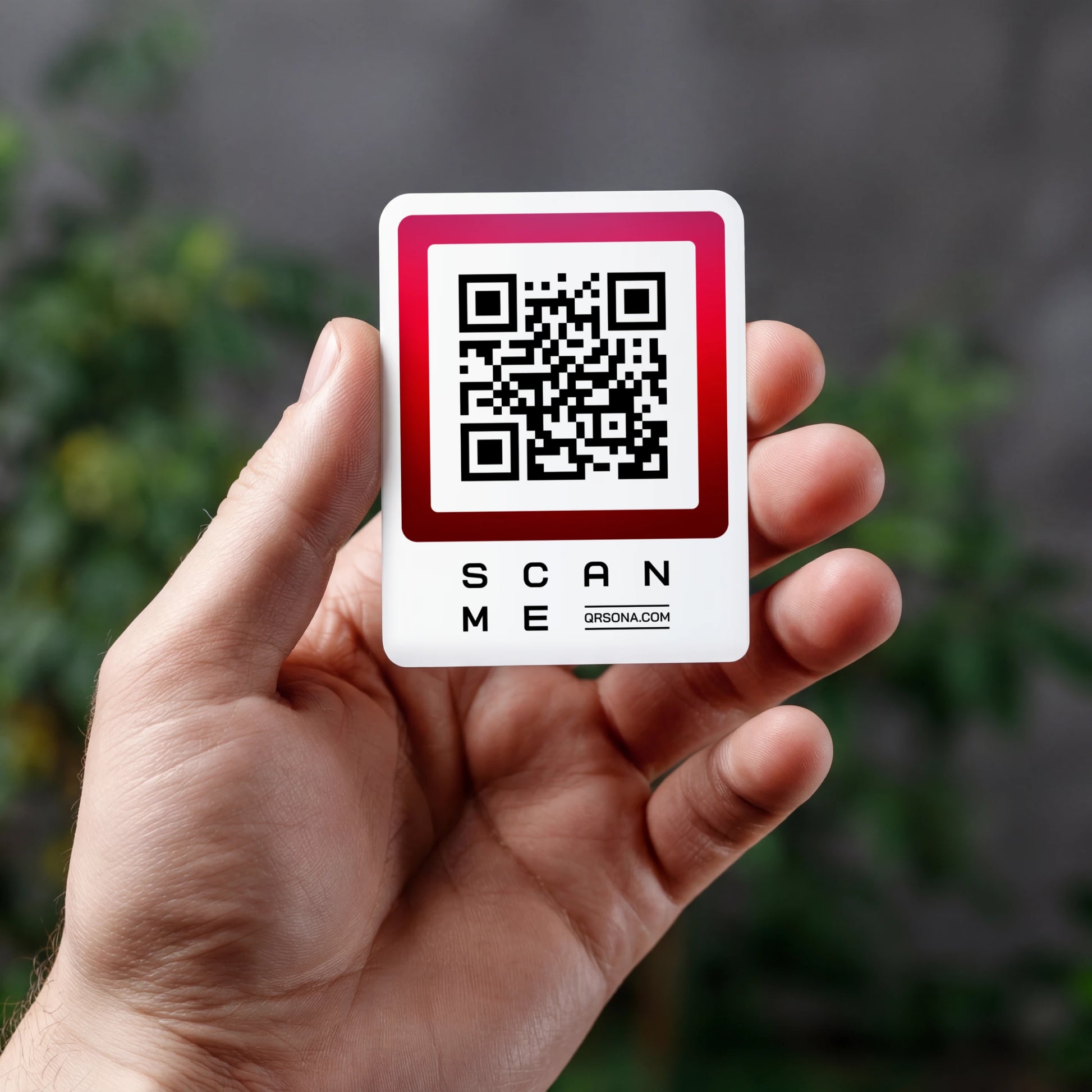 Qrsona QR Code Sticker - Red Style