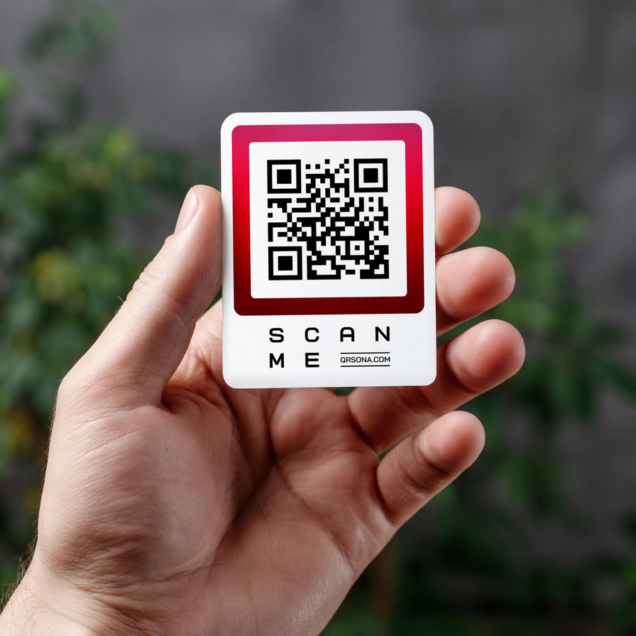 Qrsona QR Code Sticker - Red Style