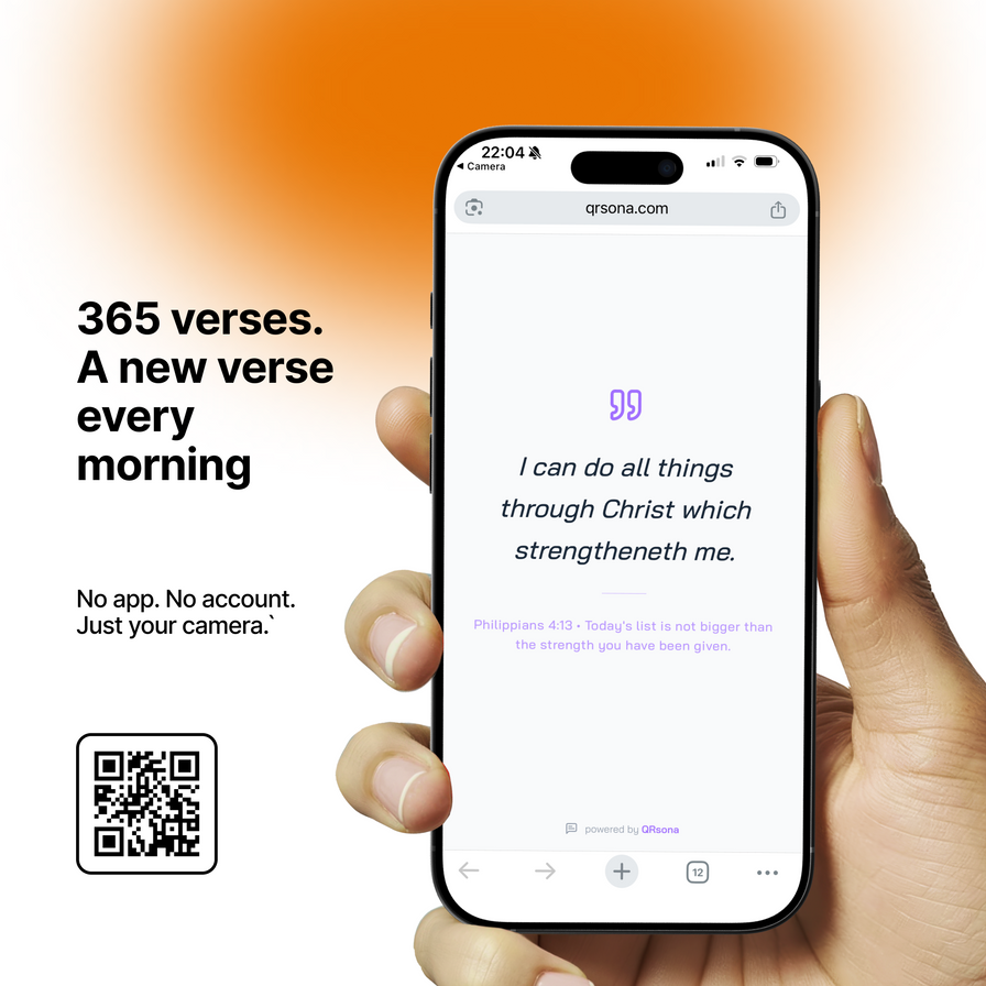 Bibelvers-Tasse mit QR - 365 Verse, jeden Morgen neu