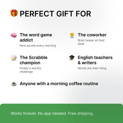 Daily Word Game Mug: Interactive QR Code Puzzle, 5-Letter Daily Challenge